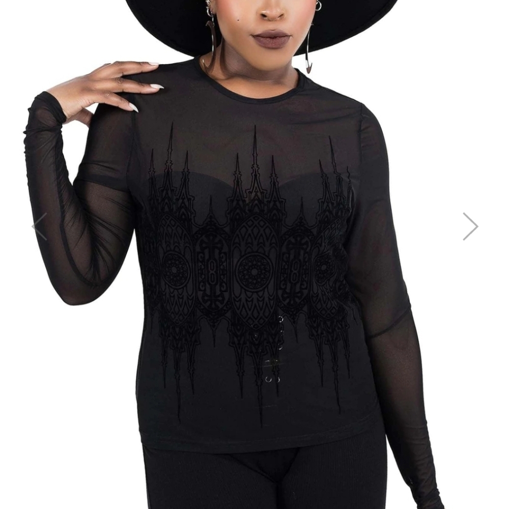 Madeline Mesh Top - Killstar (Size MD)